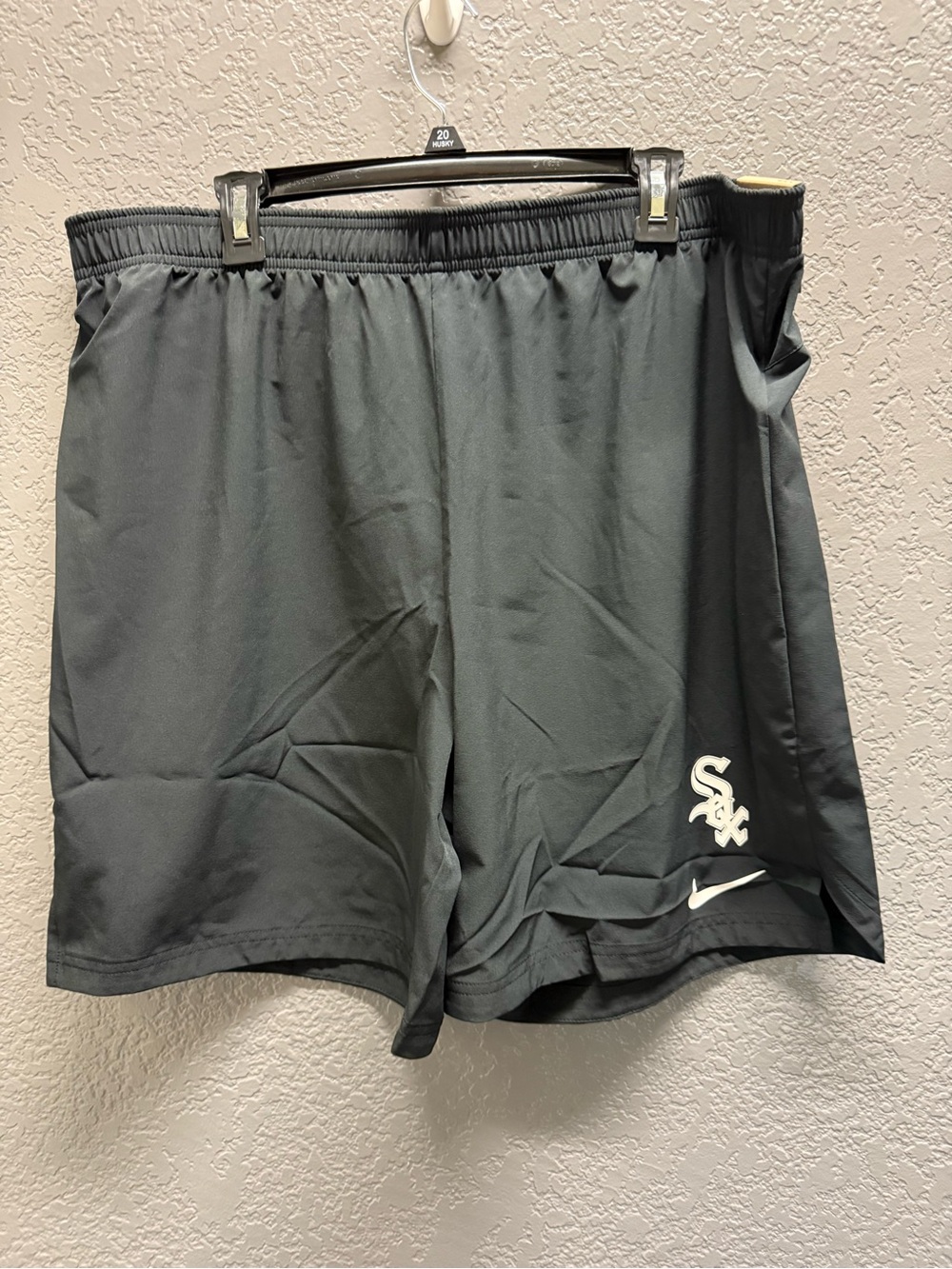 Nike Chicago White Sox Men’s Black Athletic Shorts with White Logos
